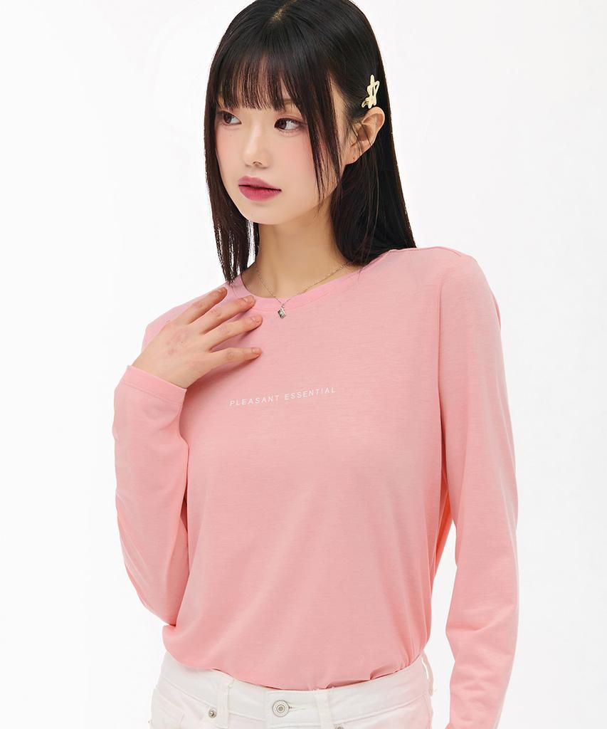 CHASECULT Women'S Lettering Long Sleeve T-Shirt - Pink