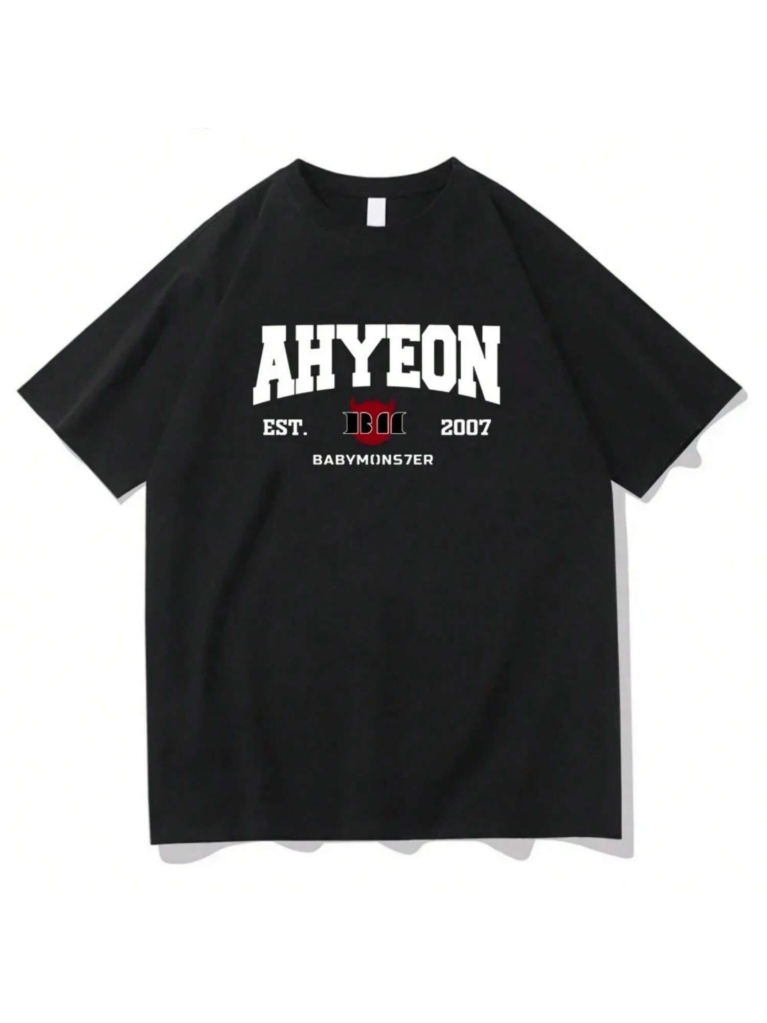 AHYEON EST 2007 T-Shirts Kpop Band  Printing Tee-Shirt Girls Wounisexummer Tshirt High Quality Streetwear S разноцветный