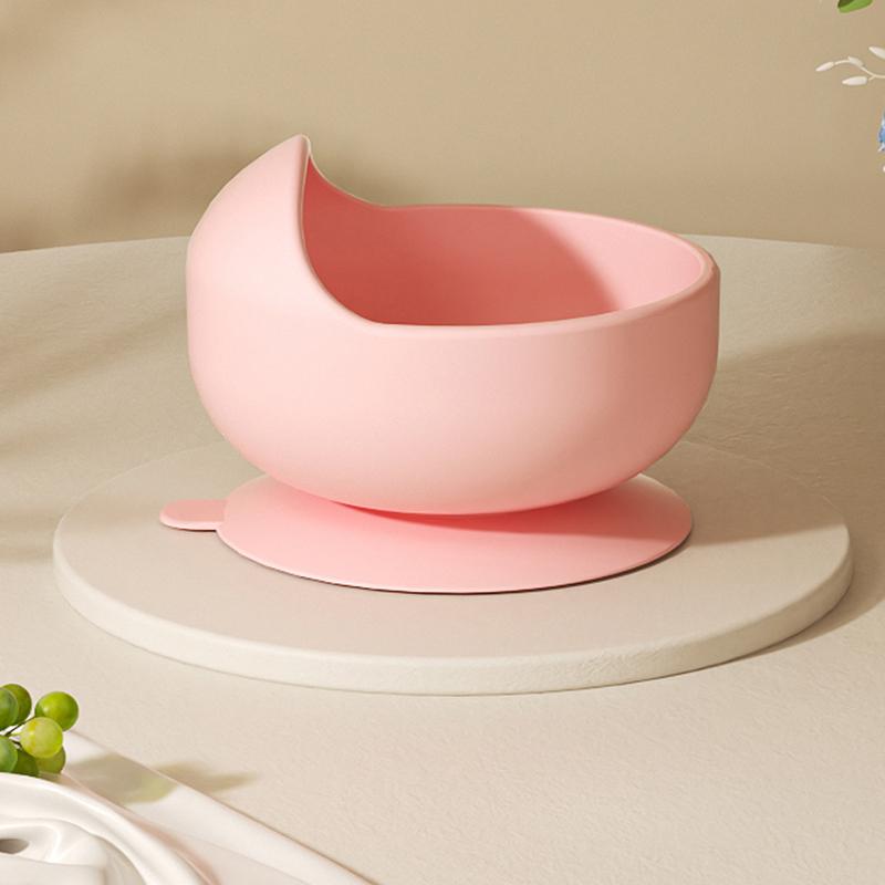 Baby's Complementary Food Bowl Silicone Shatter-resistant Children Tableware Integrated Suction Cup Feed Oneself Training Tool