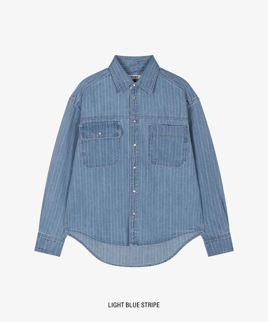 GROVE Norma Denim Shirt [2Colors]