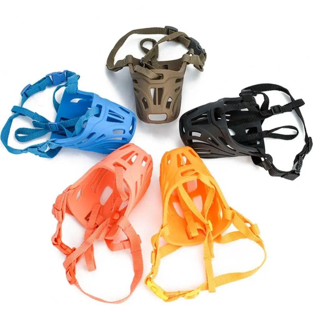 Adjustable Dog Muzzle with Strap Safety Mouth Mask Pet Muzzle  Anti Bite Stop Barking