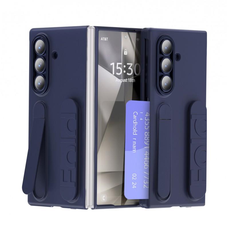 Ultra Thin Magnetic Stand Phone Case With Wrist Strap Galaxy Z Fold8 Fold7 Fold6 Fold5 Compatible PC Shell Screen