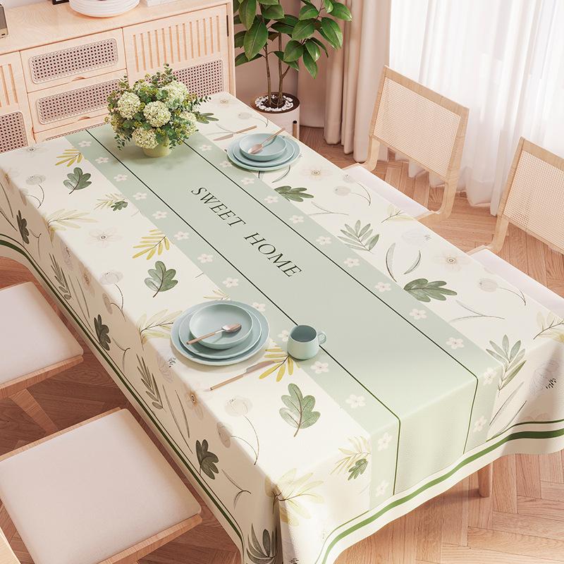 New Year'S Fresh Tablecloth Leave-In Waterproof And Oil-Proof Pvc Dining Table Tablecloth Tablecloth Cover Cloth Coffee Table Tablecloth