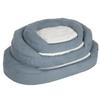 Oval Memory Dog Bed, Grey, 100 X 65 X 22 Cm