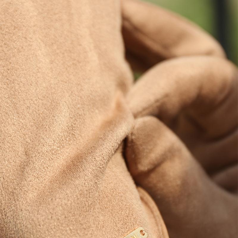 Women Warm Suede Touch Screen Driving Gloves Men Cold Plus Velvet Thick Fingerless Flip Cycling Mittens Autumn Winter Solid