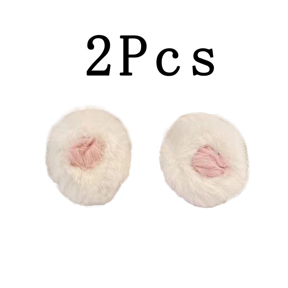 2pcs Autumn and Winter New Cute Plush Pair Clip Headpiece Hair Clip Women's Hairband Clip Headpiece