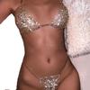 Sexy Strass Körperkette Halskette Kristall BH Tanga Damen Schmuck Bikini Party Zubehör