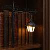Decorative Chandelier Style Lamp Ghost Bookshelf Light Retro Lantern for Library Decor Warm LED Glow Night Light Reading Book Lovers Gothic Fantasy