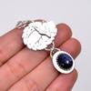 Blue Sunstone Gemstone 925 Sterling Silver Pendant V8967, Blue Pendant, Oval Pendant, Valentin's Day Gift, Gift For Her, Birthday Gift, Handmade Jewel