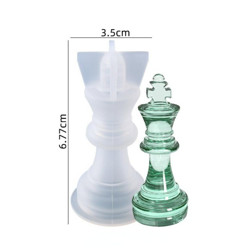 1 buc. Matriță de silicon 3D piesă de șah Șah internațional Matriță pentru turnare rășină epoxidică Pentru meșteșuguri DIY rășină epoxidică cristalină