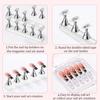 2Set Magnetic Nail Art Display Stand Set Press Nail Holder Acrylic Magnetic Tips With Double-sided Tape  For Home Nail Salon DIY