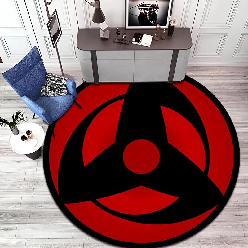 Famous cartoon NARUTO protagonist Uzumaki Naruto round carpet soft home decoration anti-slip door mat outdoor picnic mat carpet M2