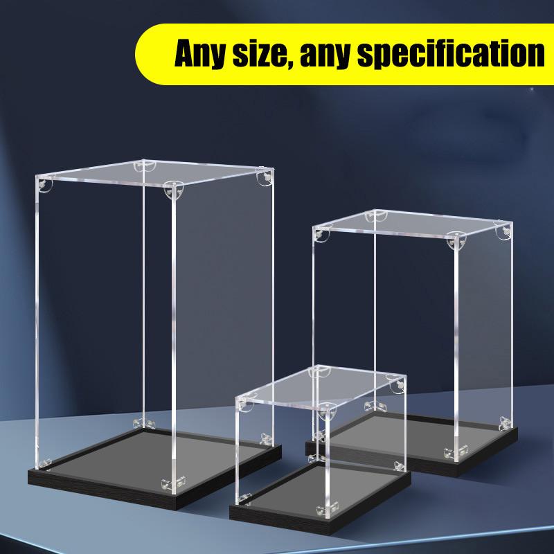 Acrylic Display Case for Collectibles Assemble Clear Dustproof Display Box for Action Figures Model Doll Toys Display Home Storage Case