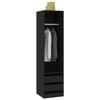 Garde-Robe - VIDAXL - Armoire de Rangement - 2 Tiroirs - Bois d'Ingénierie - Noir
