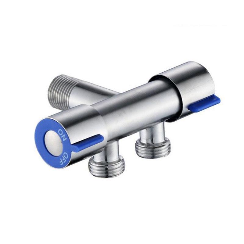 Badezimmer-Bidet-Set aus Edelstahl 304: Eckventil mit zwei Auslässen und Spülspritzpistole