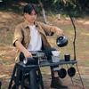 Light Weight Camping Tables Cooking Grate Overfire Desk Folding Table Outdoor Picnic Desk for Fishing Picnic Barbecue