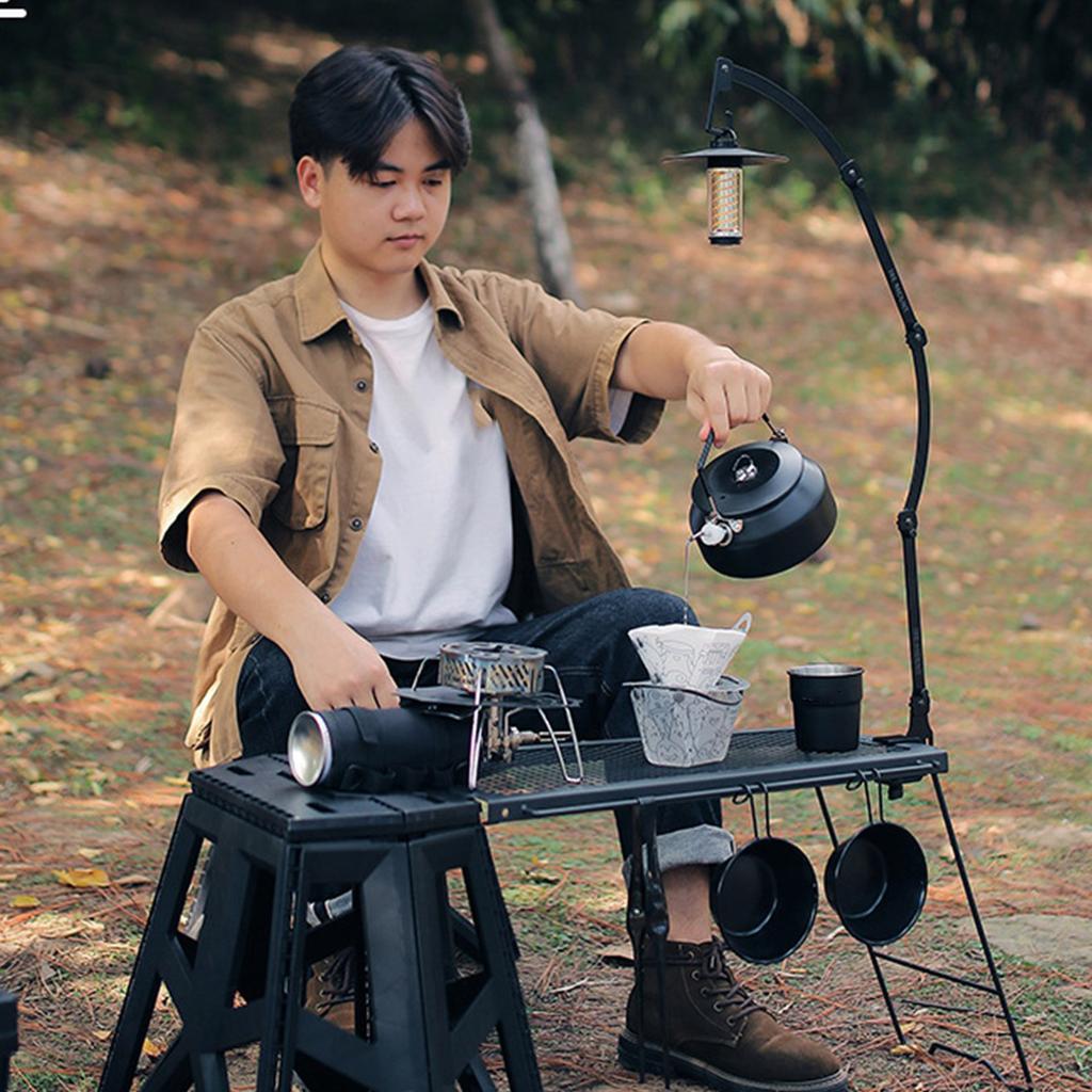 Light Weight Camping Tables Cooking Grate Overfire Desk Folding Table Outdoor Picnic Desk for Fishing Picnic Barbecue