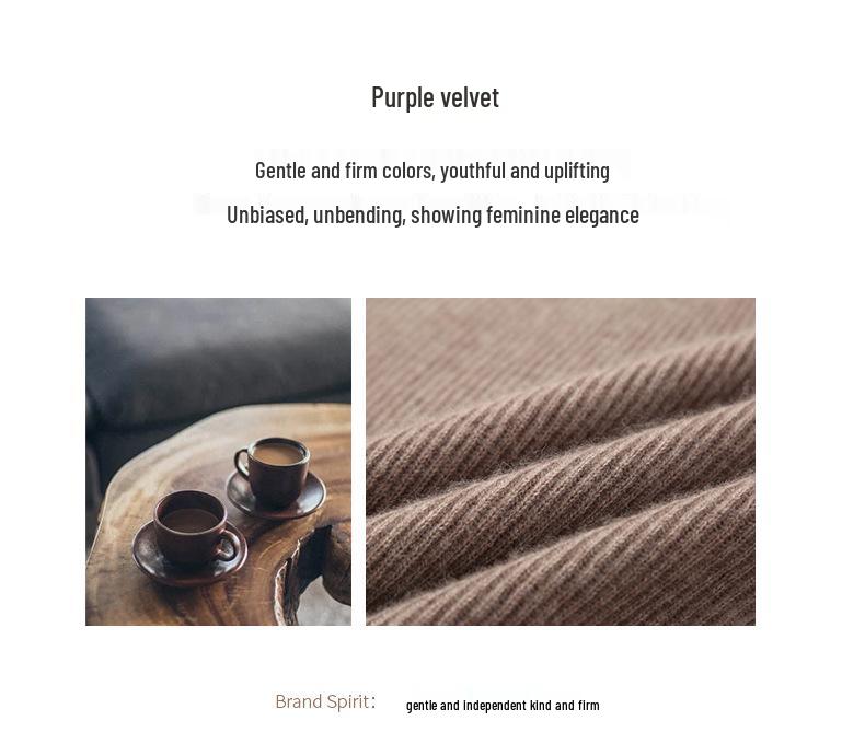 2024 Autumn/Winter Women's V-neck Cashmere Sweater - Long Sleeve, Thickened, Loose Knit Pullover