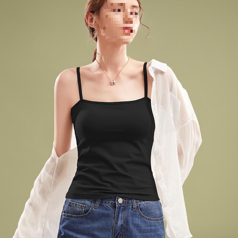 

Women s Strappy Back Tank Top: Summer Style with Built-in Bra Pads, Inner & Outer Wear, Bodycon Bandeau Design One Size: 80-105 jin