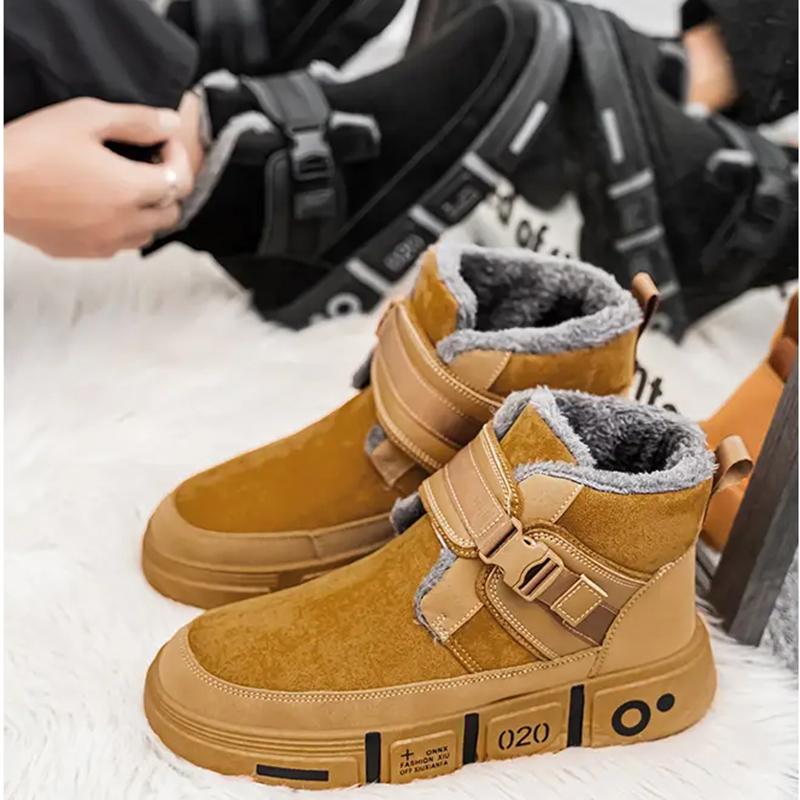 New Winter Snow Boots Men Casual Slip on Ankle Boots Thickened Non-slip Comfortable Wear-resistant Men's Shoes chelsea boots
