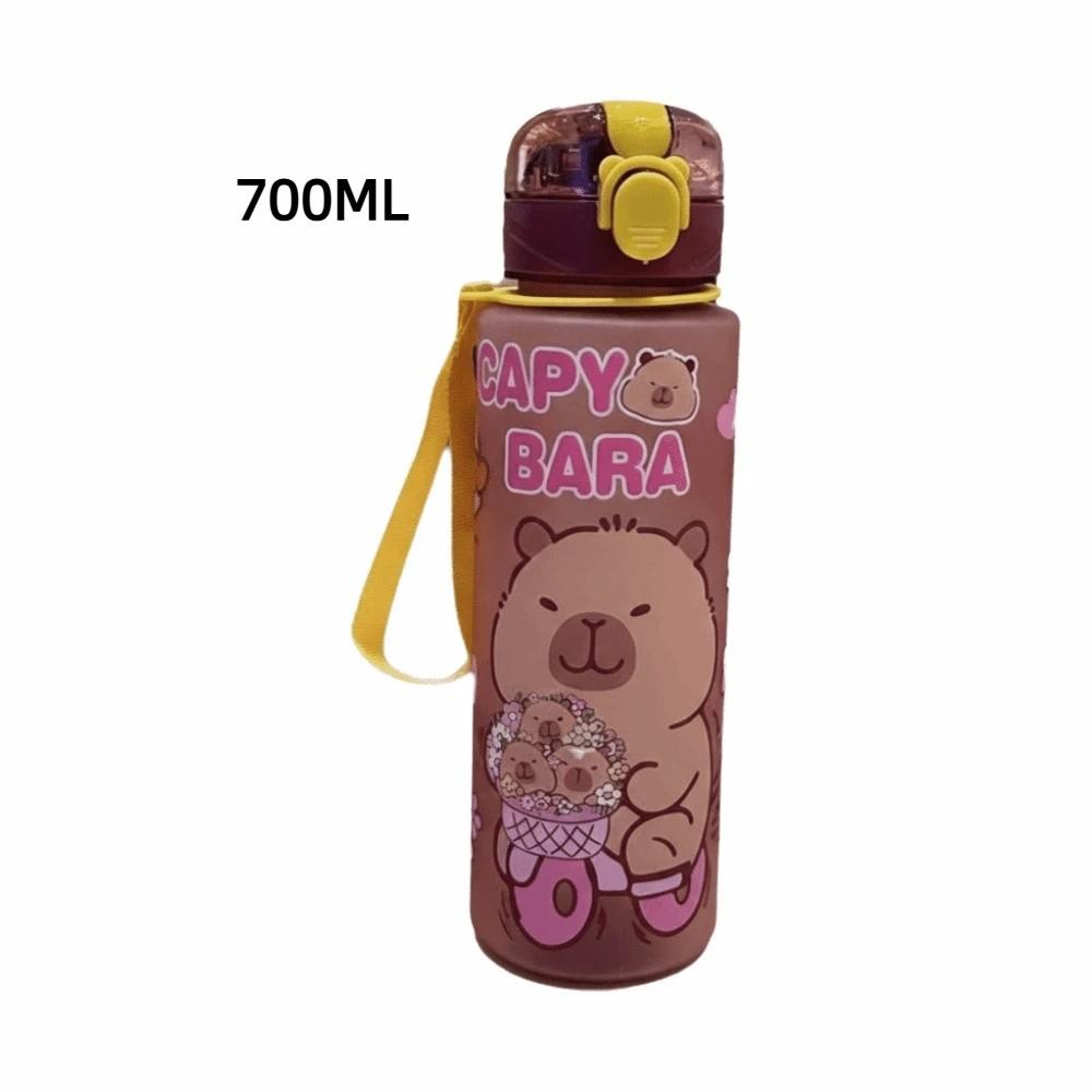 

Large Capacity Leakproof Straw Cup Carry Strap Sports Water Bottle Capybara Water Bottle Travel