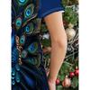 Tricou Damă - Grafică Pană de Păun, Design Păsări Vibrante Luxe pentru Purtare Casual Zilnică