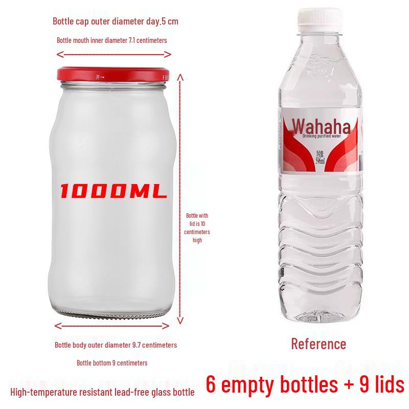 High-Temp Resistant Food Grade Jars: Ideal for Canning, Storage, Sealing; Perfect for Honey, Tomato Sauce, and Yellow Peaches. Steam & Boil Safe.