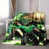 1pc Green Lantern Corps Blanket Polyester Fiber, All Season Comfort for Sofa, Bed, Office, Car, Camping Ideal Home Decor & Gift, Office Comfort