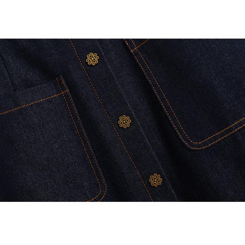 DIMANAF 2025 Plus Size Spring Denim Skirts Women Clothing Blue Fashion A-Line Jeans Skirt Belt Waist