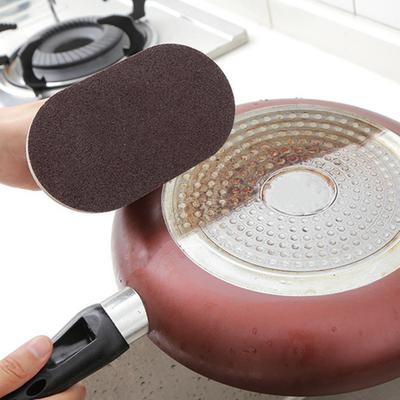 Brosse de Nettoyage Éponge Haute Densité Grattoir à Casseroles avec Manche Antidérapant Élimine les Taches Tenaces Résidus Brûlés Grattoir de Nettoyage de Cuisine Non Rayant