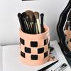 Large Capacity Desktop Storage Box Imitation Leather Stationery Storage  Makeup Brush