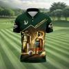 2026 New Men's Casual Sports Short-sleeved Fun Golf Pattern Printed Sports Casual Breathable Polo Shirt