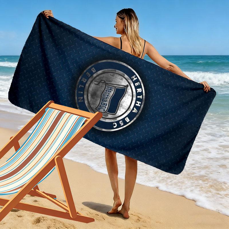 Hertha BSC Print Strandtuch, Großes Weiches Schnelltrocknendes Handtuch für Strand Camping Schwimmen