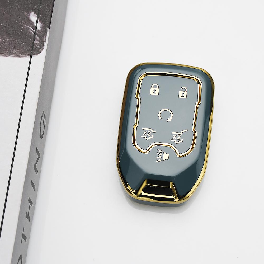 For Chevrolet Silverado Gmc Suburban Terrain Yukon Tahoe Sierra 6 Buttons Shell Car Key Cover Case Fob Smart Auto Accessories