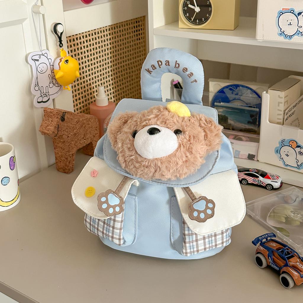 Schoolbag1011 New cartoon bear backpack commuter versatile plush backpack student daily travel cute little schoolbag
