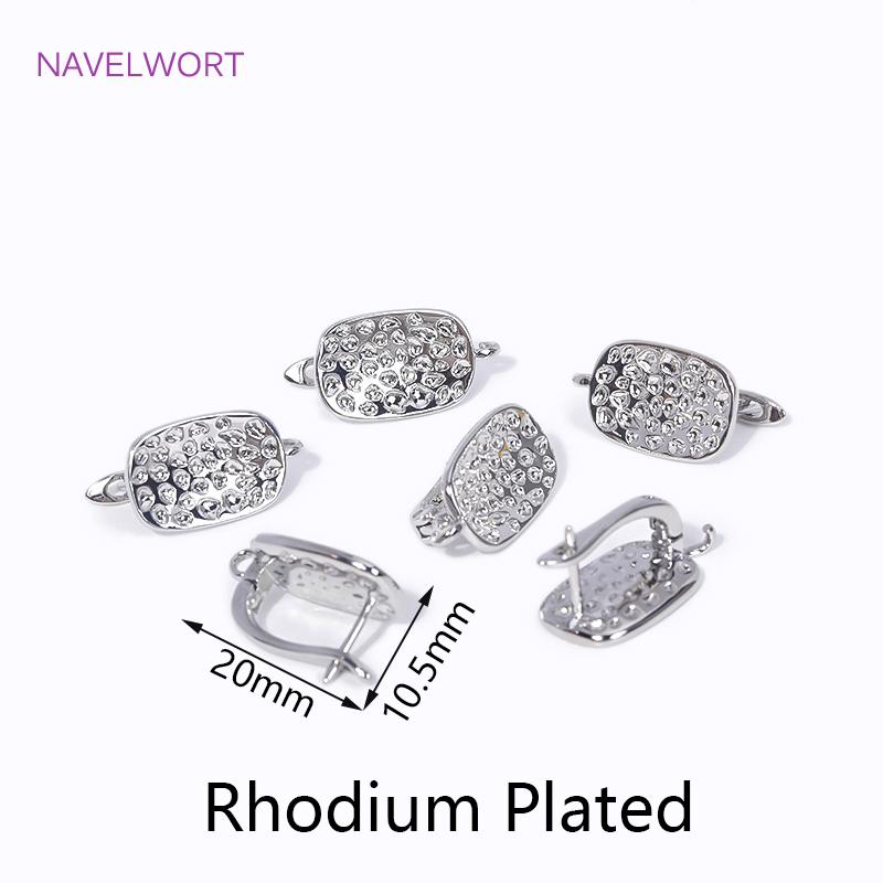 Trendy Earring Clasp Hooks Fasteners 18K Gold Plated/Rhodium Lever-Back Ear Wire For DIY Earring Jewelry Making Accessories