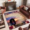 Hearts Theme Crystal Velvet Floor Rug Personalized Custom Name Text Warm Carpet Home Decoration