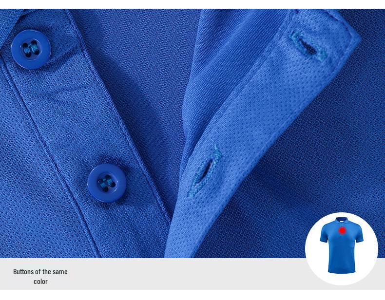 Custom Quick-Dry Lapel Polo Shirt - Short Sleeve, Solid Color, Perfect for Workwear and Summer Sports