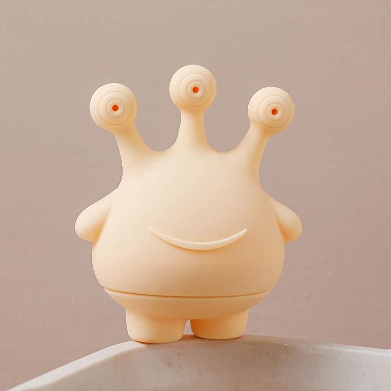 4pcs Baby Silicone Bath Squeeze Toys,Rocket, Alien,Egg Press,Squirt Toys with Squeeze Down Water Dispenser, Textured Bath Time Toys for Infants