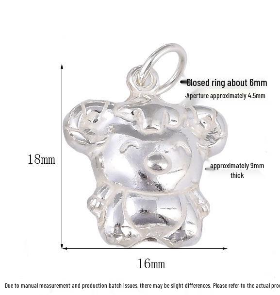 S925 Sterling Silver Zodiac Animal Pendant & DIY Braided Rope Bracelet