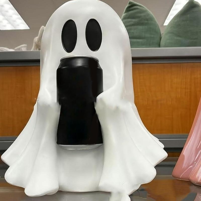 Haunting Theme Beverage Stand Interchangeable Can Holder Halloween Decoration Durable Plastic Safe For Family Gatherings