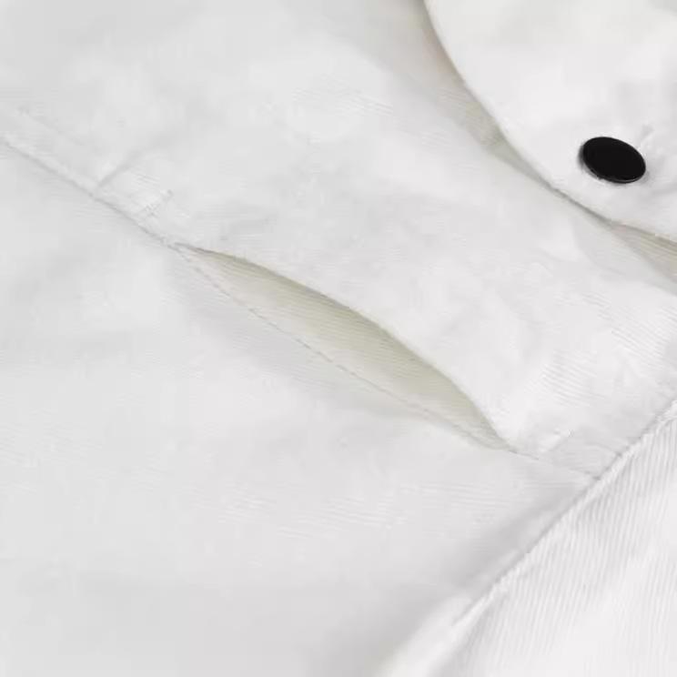 Kule Spring Korean Slim Fit Men's Trendy White Denim Vest