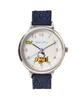 Bleu Bleuet Hello Kitty Ribbon Embossed Watch (Navy)