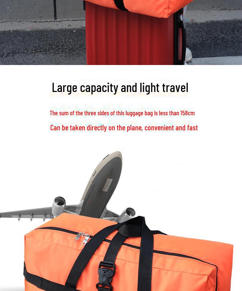 Large Capacity Travel Luggage Bag, 158L - Ideal for Study Abroad, Checked Luggage, Moving, and Storage