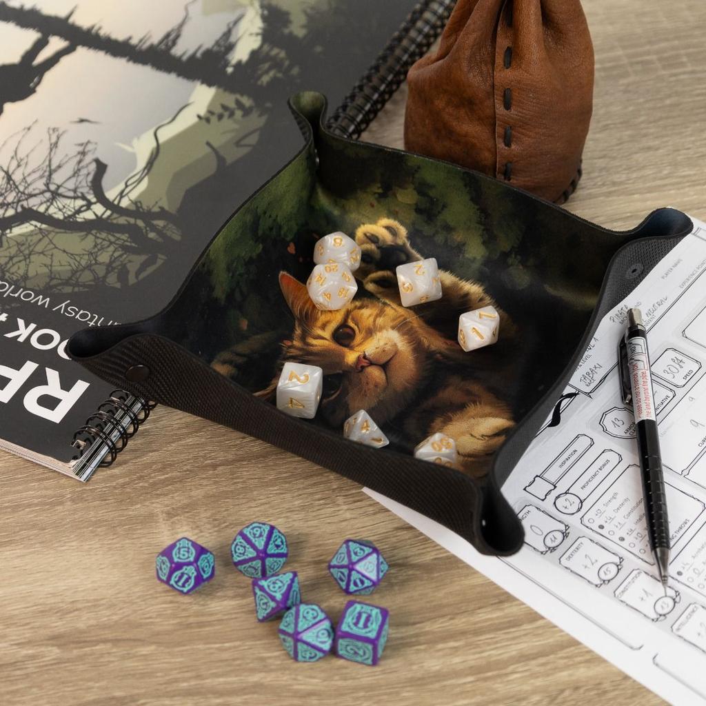 Dice Tray - Playing Kitten 22x22cm