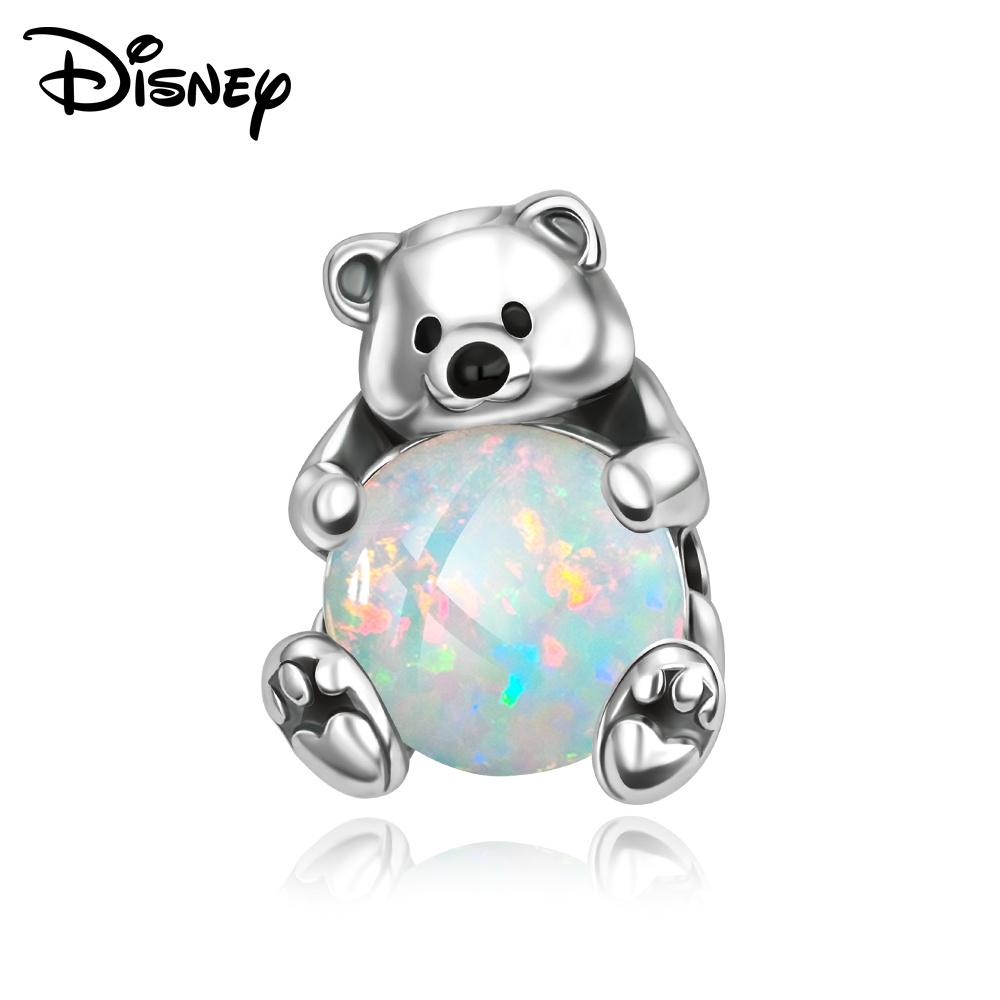 Disney 925 Silber Winnie Puuh Kürbiswagen und Minnie Anhänger Perlen Geeignet für DIY Armband Kann an Familie und Freunde verschenkt werden