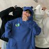 Women's Trendy Frog Pullover Hoodie - Long Sleeve, Unisex, Plus Velvet, Autumn/Winter Style