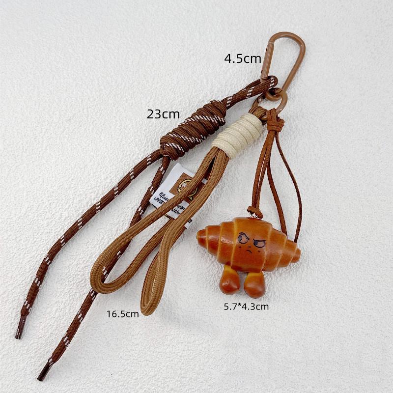 Braided Rope Bag Pendant Alkaline Water Bread Keychain Pendant Cute Bag Pendant Chocolate Pendant