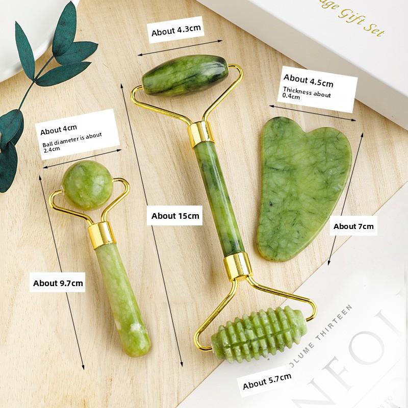 1set Natural Face Gua Sha Stone Massager for Body Neck Eye Care Spa Skin Lifting Beauty Massage Tools