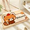 Soft Absorbent Non-Slip Rug Animal Red Panda Floor Mat Home Decor Doormat Bedroom Floor Mat Shower Carpet